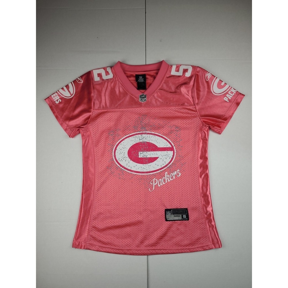 NFL Team‎ Apparel Women's Medium Pink Clay Matthews Green Bay Packers Jersey 52